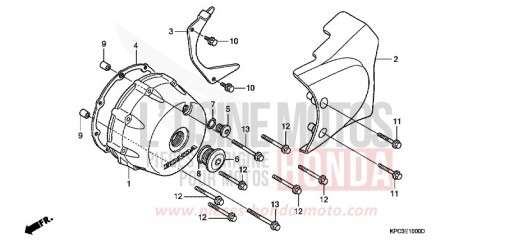 KURBELGEHAEUSEDECKEL, L. XL125V8 de 2008